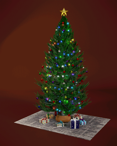 Animated Christmas tree - GIF