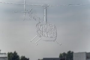 Transparent helicopter