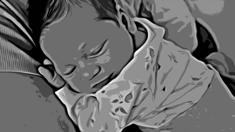 An image of a child depicted in 8 colors in the style of oil painting